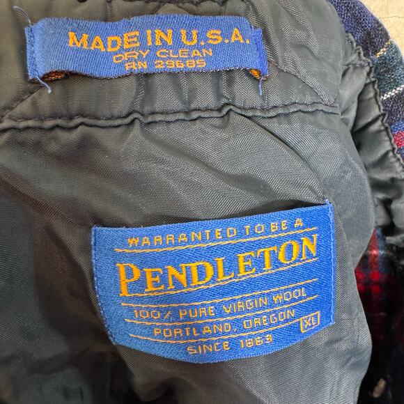 Pendleton Allison Tartan Wool Shirt XL Made in USA Plaid Button Up Vintage - Picture 11 of 12